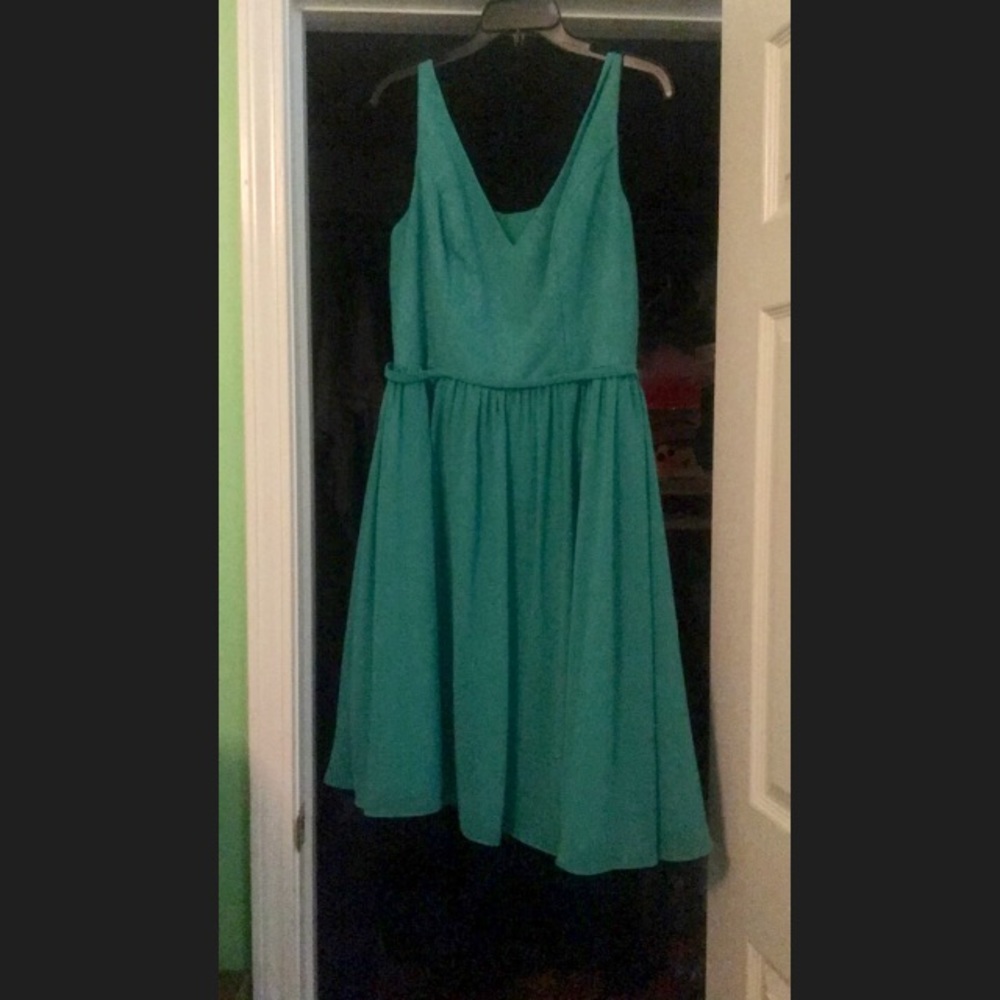 Dark teal bridesmaid dress